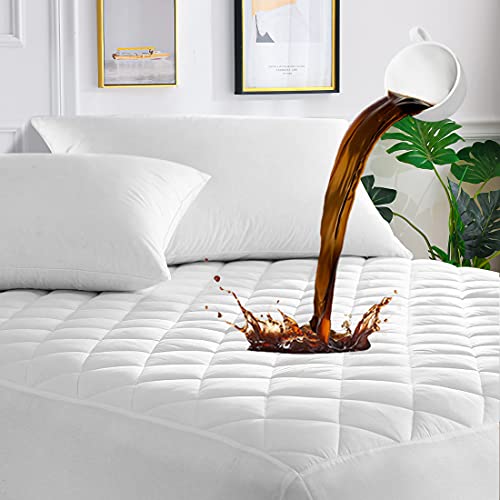 Queen Size Waterproof Mattress Protector, White R62536