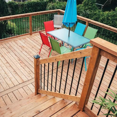 61 Pack 32" x 3/4" Round Black Metal Deck Balusters V2495