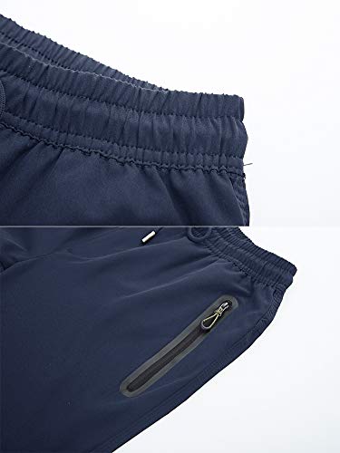 Mens Quick Dry Lightweight Joggers Athletic Pants with Zipper Pockets V66555