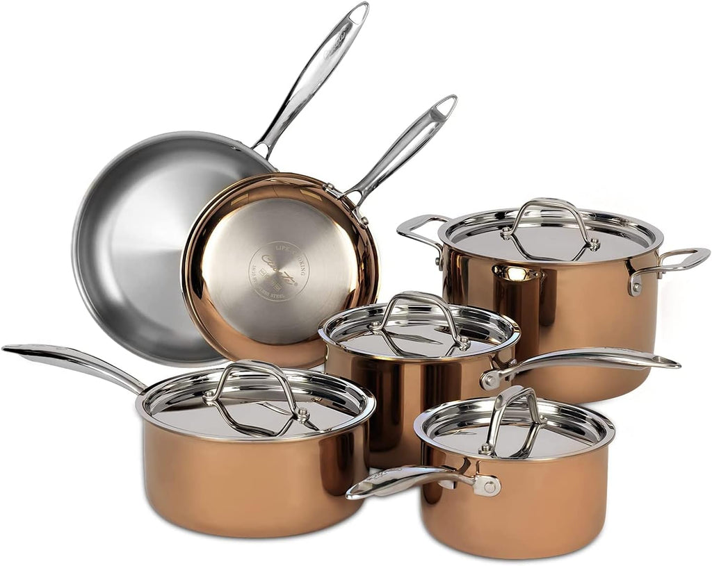 11pc Stainless Steel Cookware Set V373889