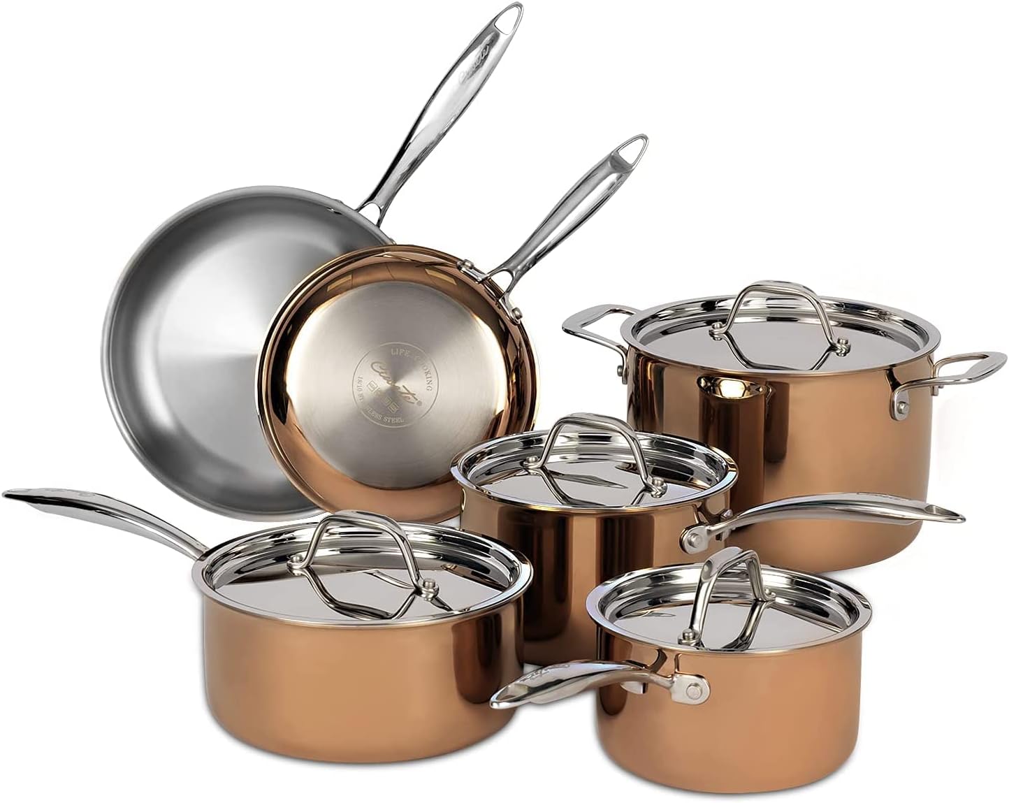 11pc Stainless Steel Cookware Set V373889