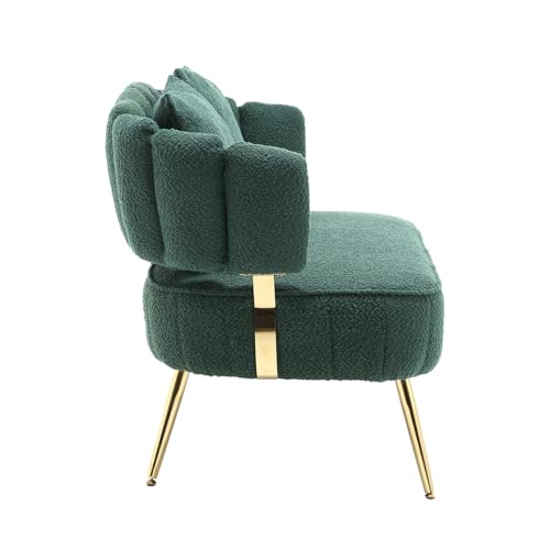 Beige Polyester 2-Seater Loveseat Sofa with Pillow P96608