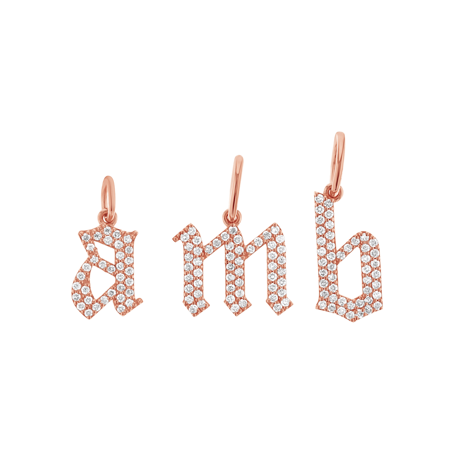 Gothic Old English Initial Charm T478