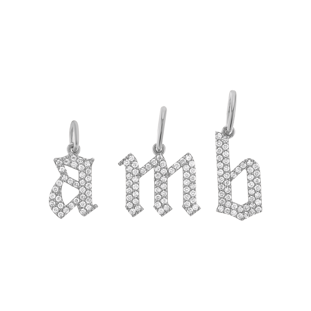 Gothic Old English Initial Charm T478