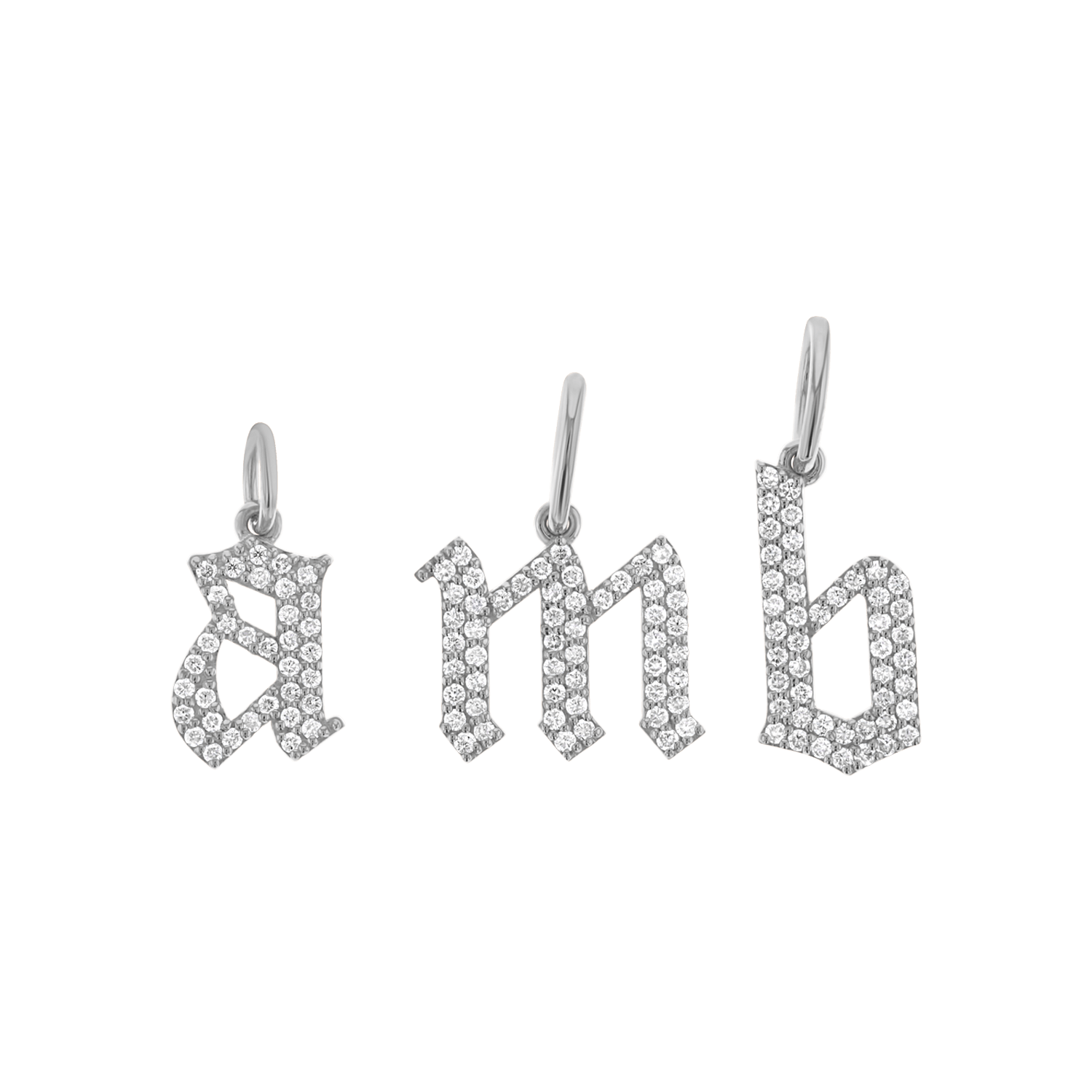Gothic Old English Initial Charm T478