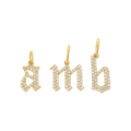 Gothic Old English Initial Charm T478