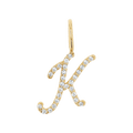 Diamond Script Letter Charm S1972