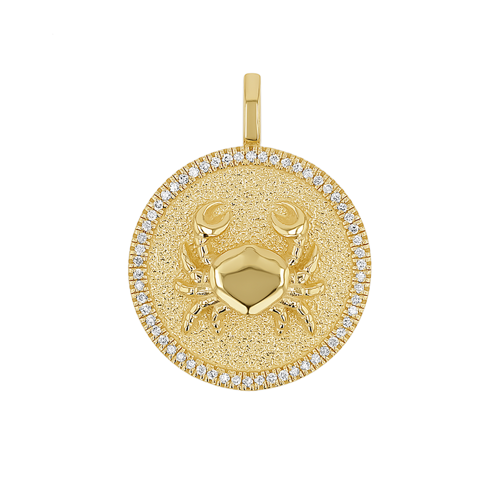 Zodiac Coin Medallion Charm V915