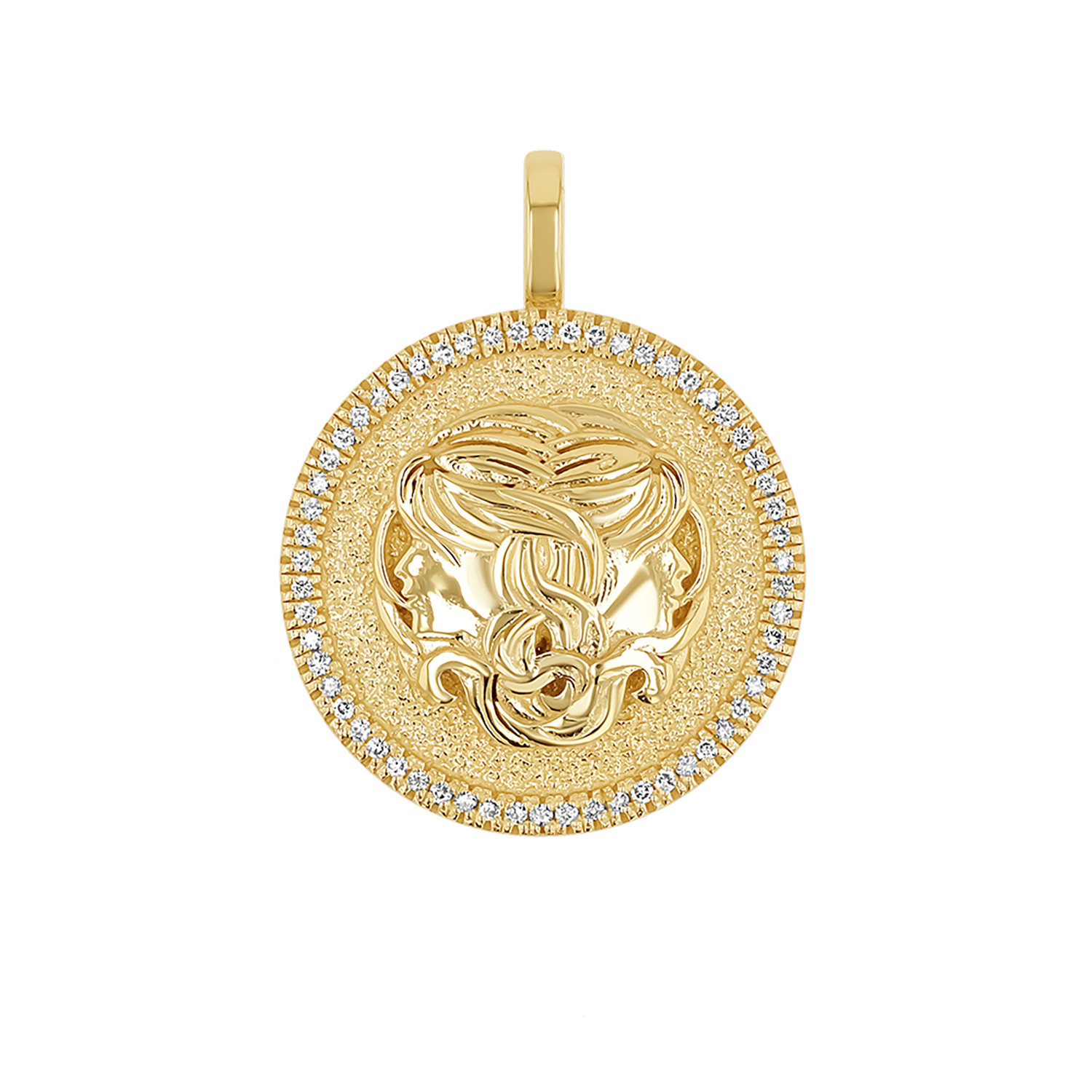 Zodiac Coin Medallion Charm V915