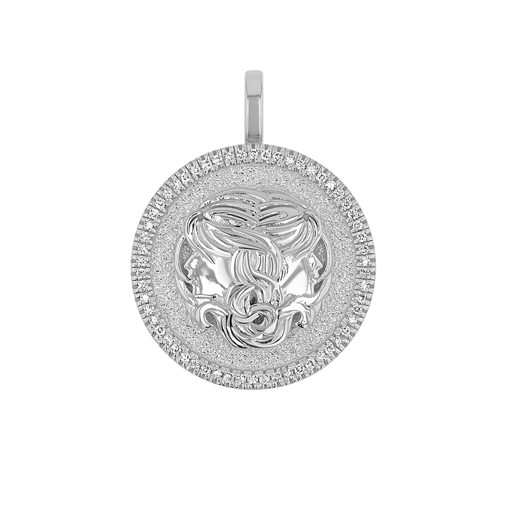 Zodiac Coin Medallion Charm V915