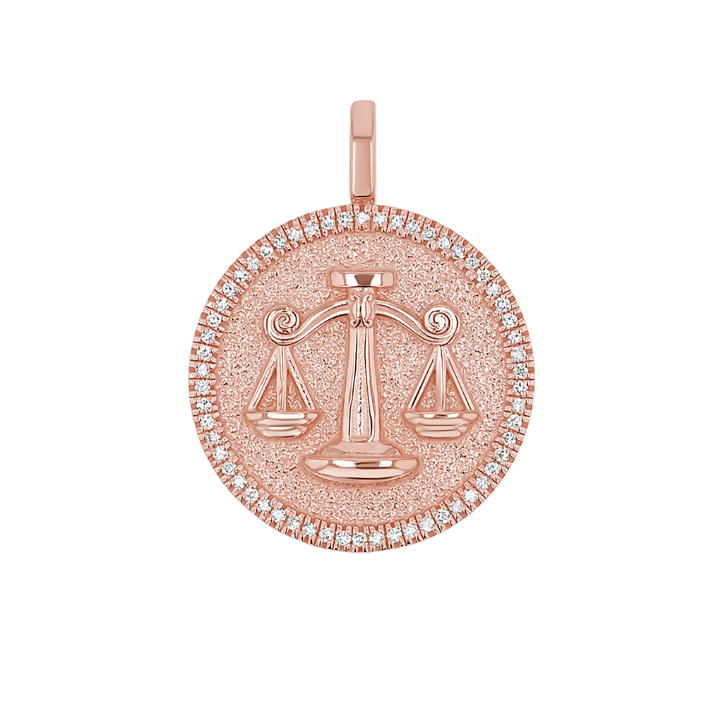 Zodiac Coin Medallion Charm V915