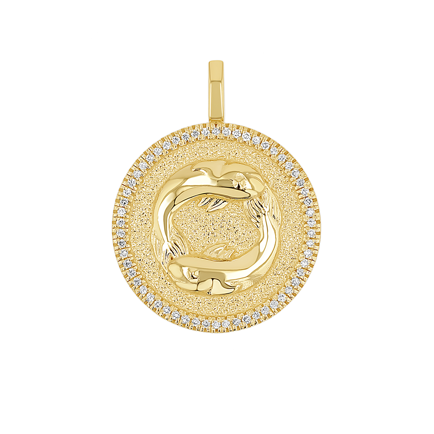 Zodiac Coin Medallion Charm V915