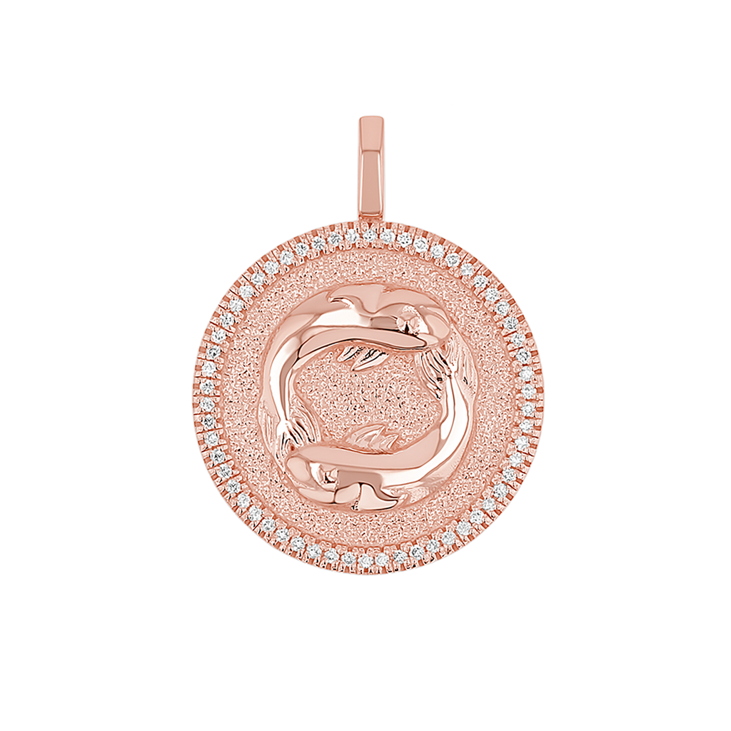Zodiac Coin Medallion Charm V915