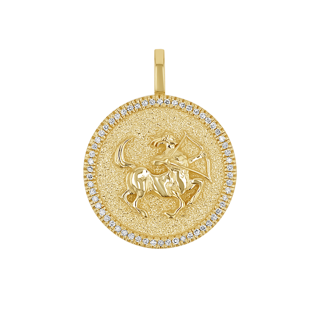 Zodiac Coin Medallion Charm V915