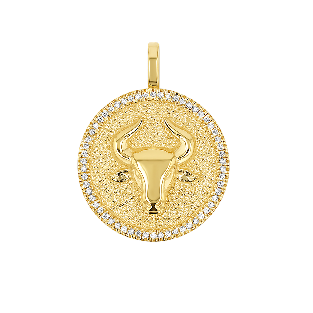 Zodiac Coin Medallion Charm V915