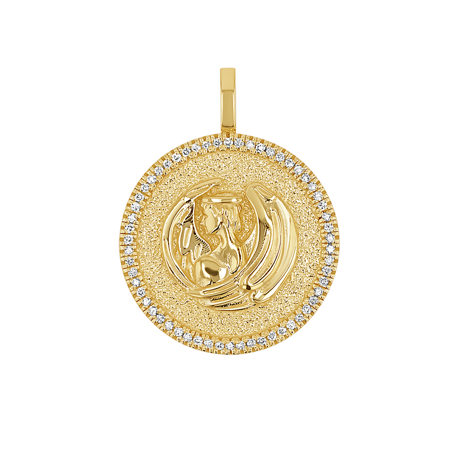 Zodiac Coin Medallion Charm V915