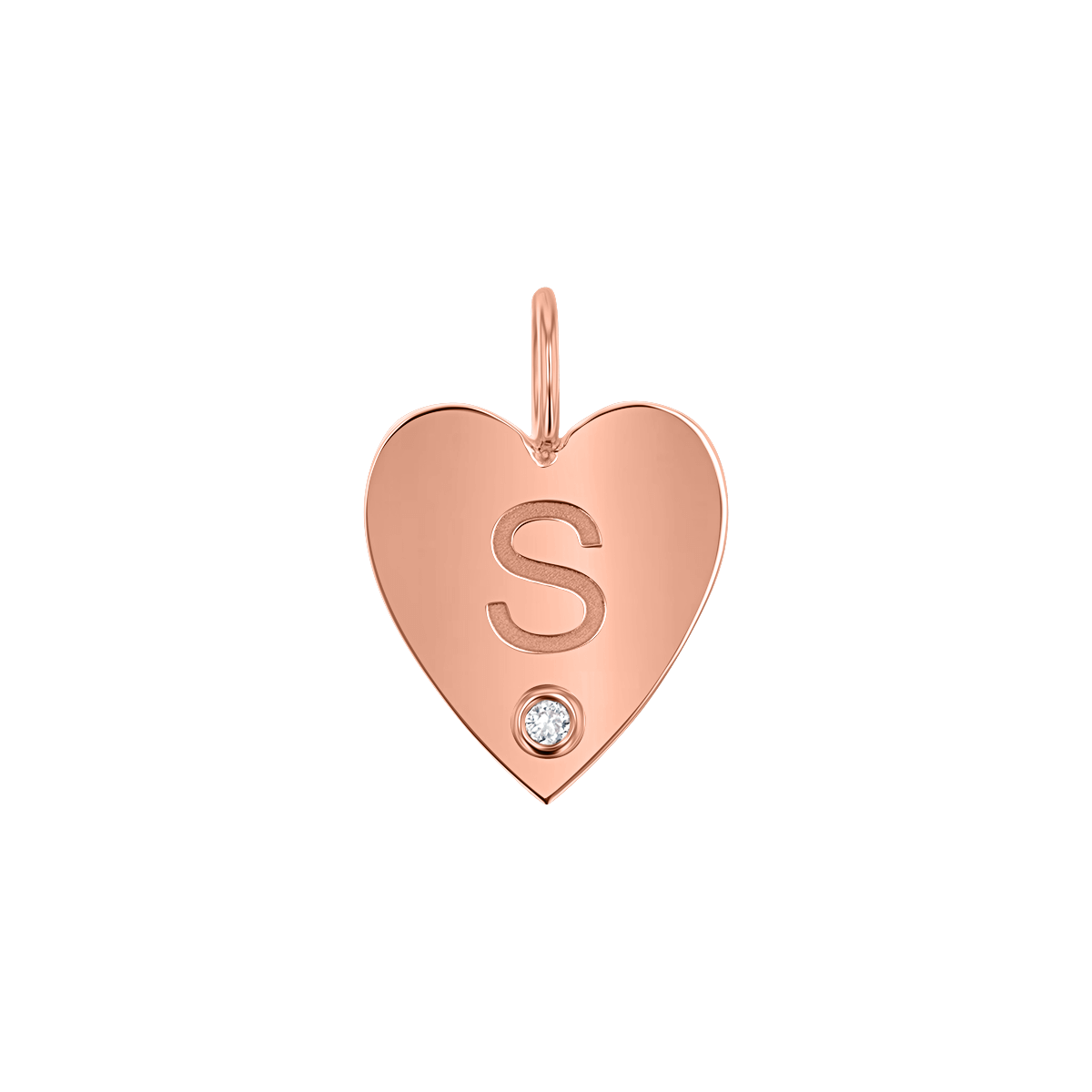 Diamond Initial Heart Charm X7223