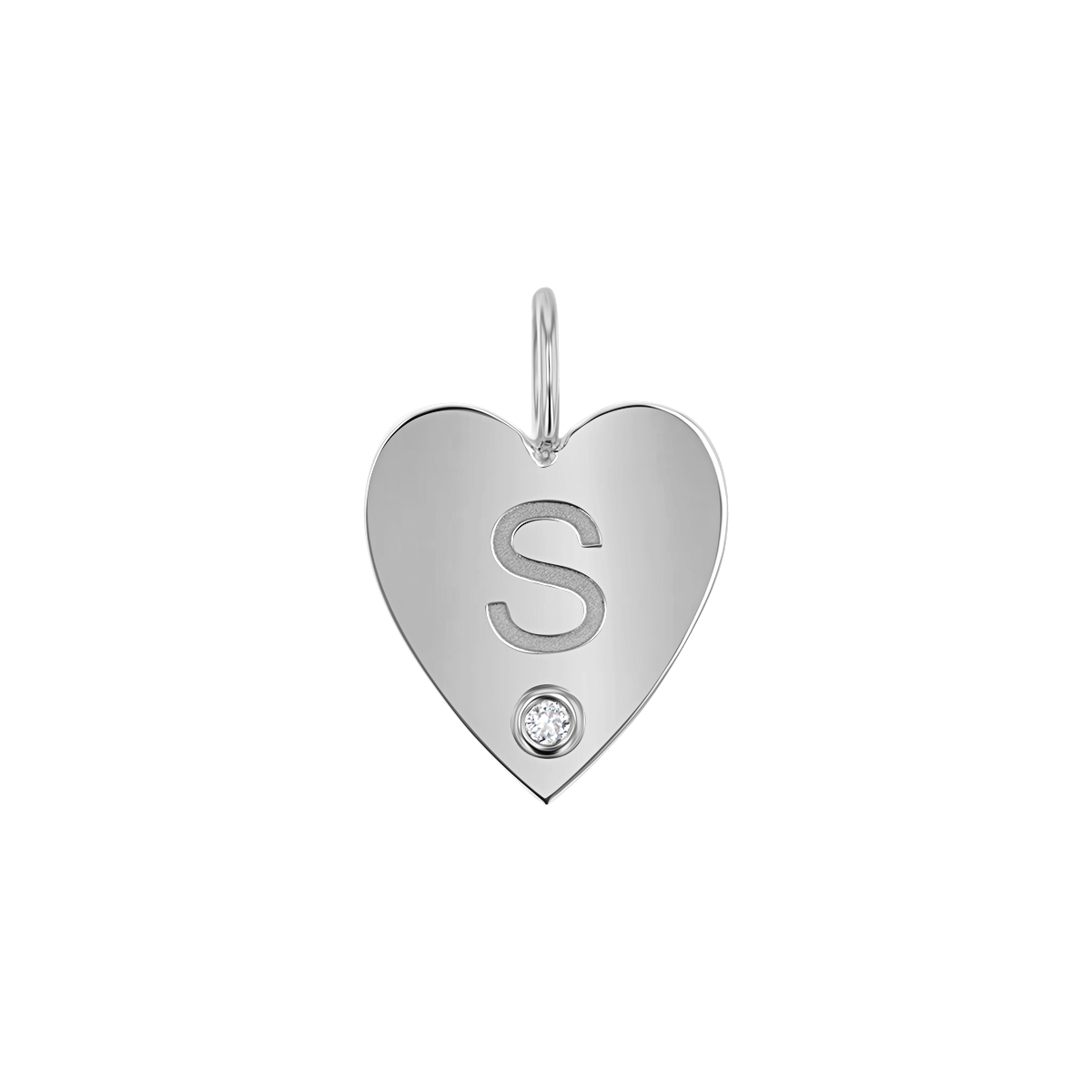 Diamond Initial Heart Charm X7223