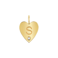 Diamond Initial Heart Charm X7223