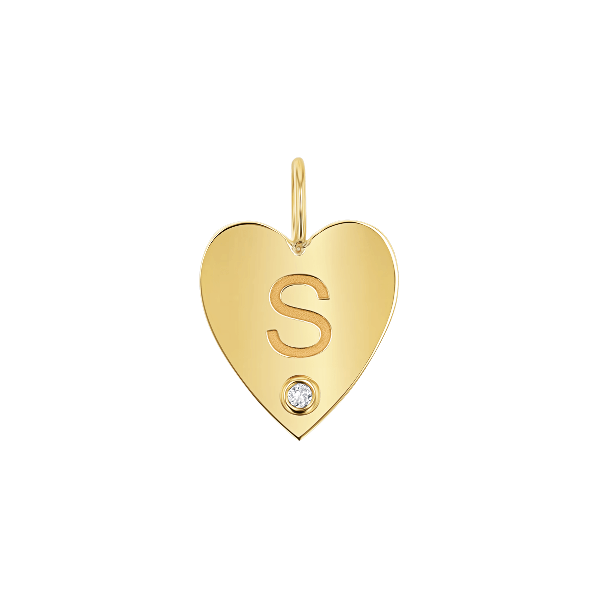 Diamond Initial Heart Charm X7223