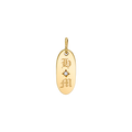 Oval Diamond Initial Charm A537
