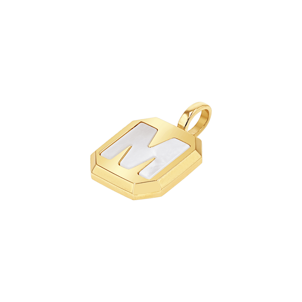 Mother of Pearl Initial Charm B1162