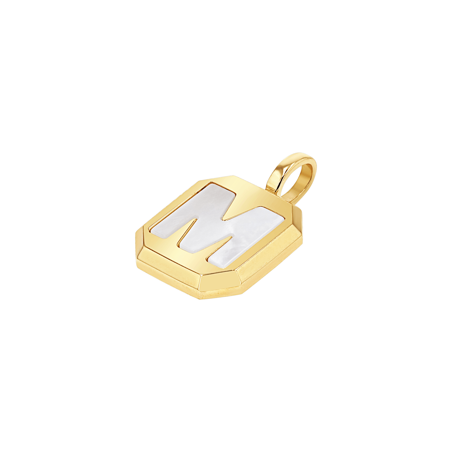 Mother of Pearl Initial Charm B1162