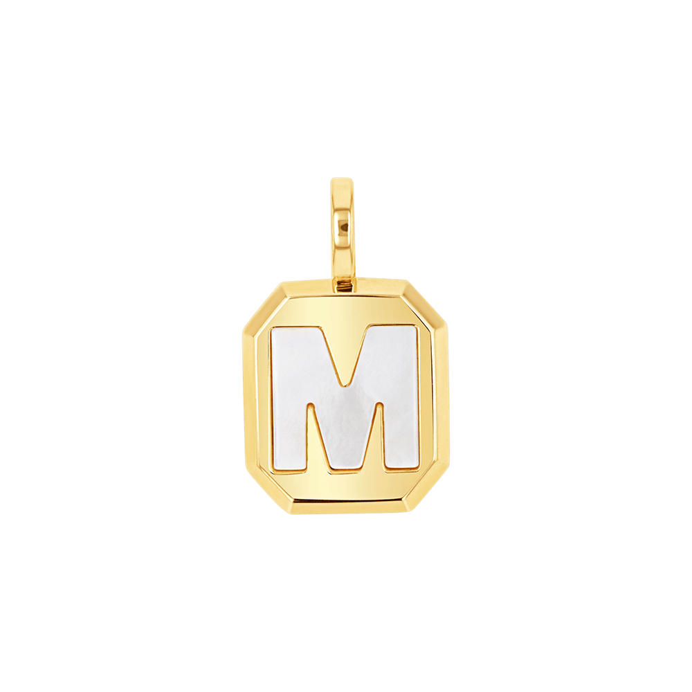 Mother of Pearl Initial Charm B1162