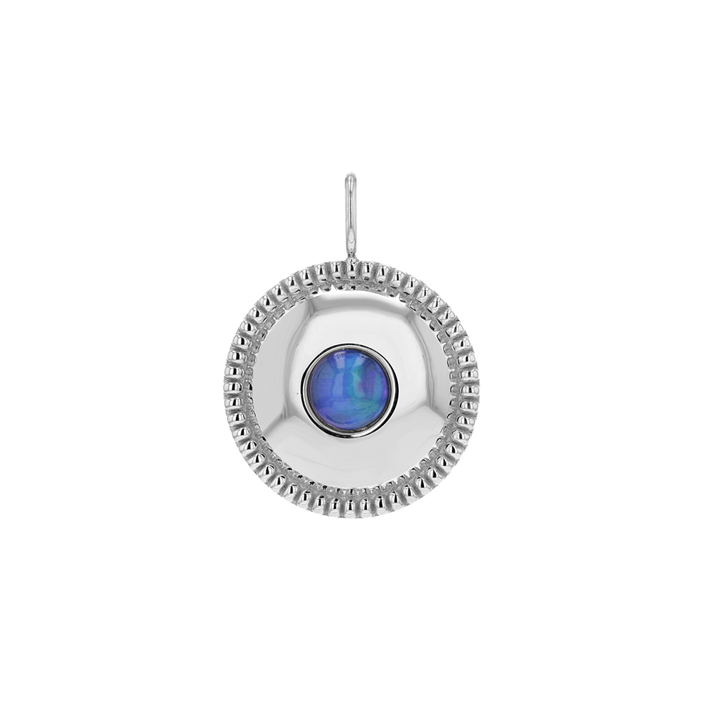 Beaded Opal Medallion Charm V727477