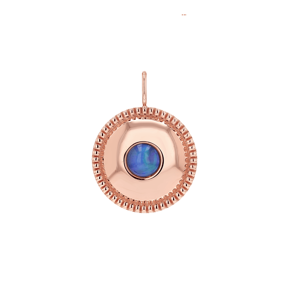 Beaded Opal Medallion Charm V727477