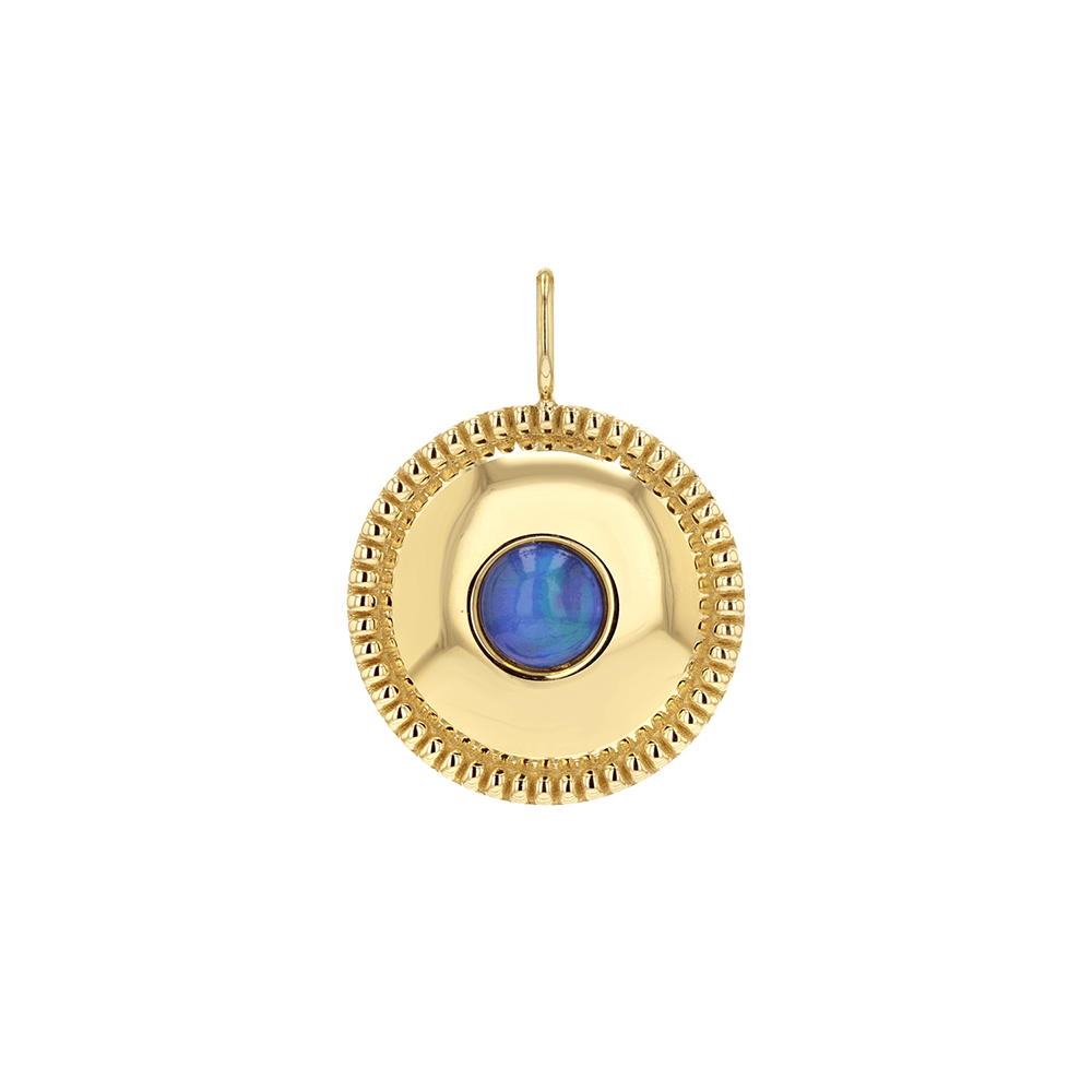 Beaded Opal Medallion Charm V727477
