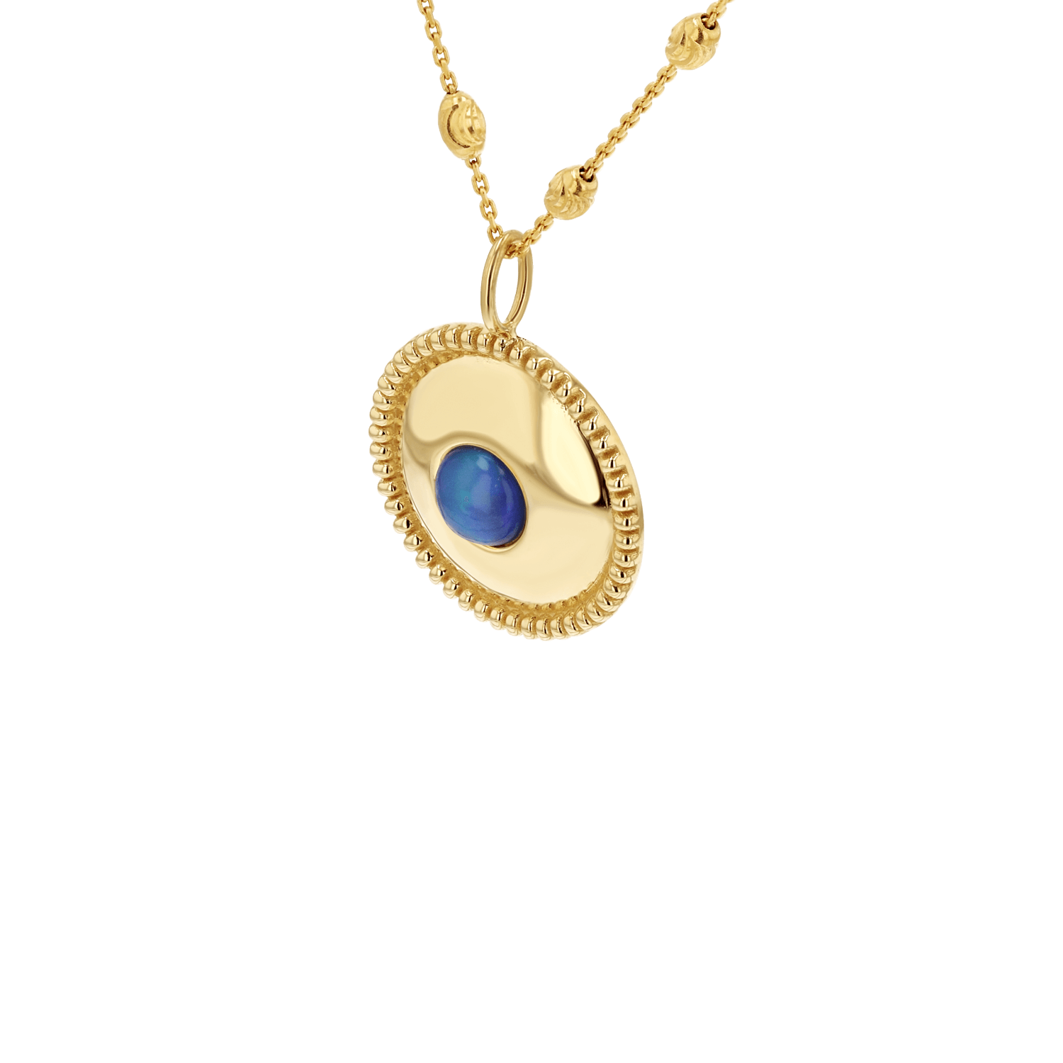 Beaded Opal Medallion Charm V727477