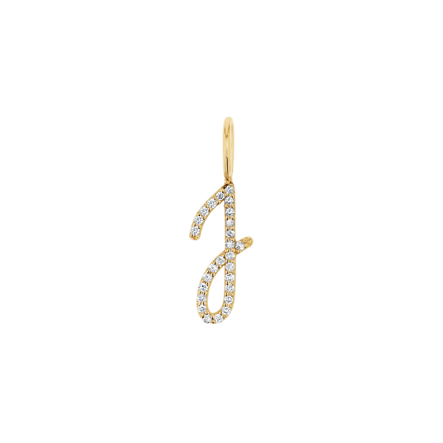 Diamond Script Letter Charm S1972
