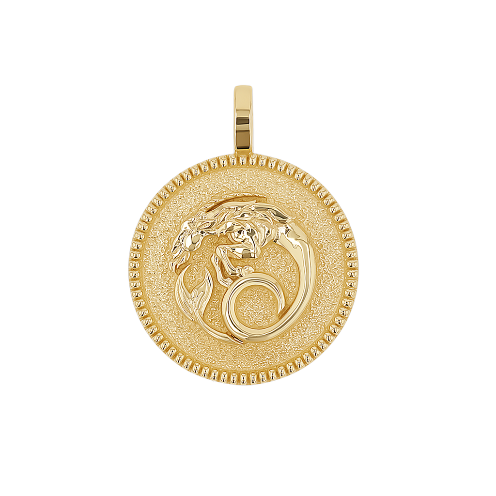 Zodiac Coin Medallion Charm B174029