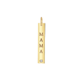 Vertical Tag Charm With Diamond S272
