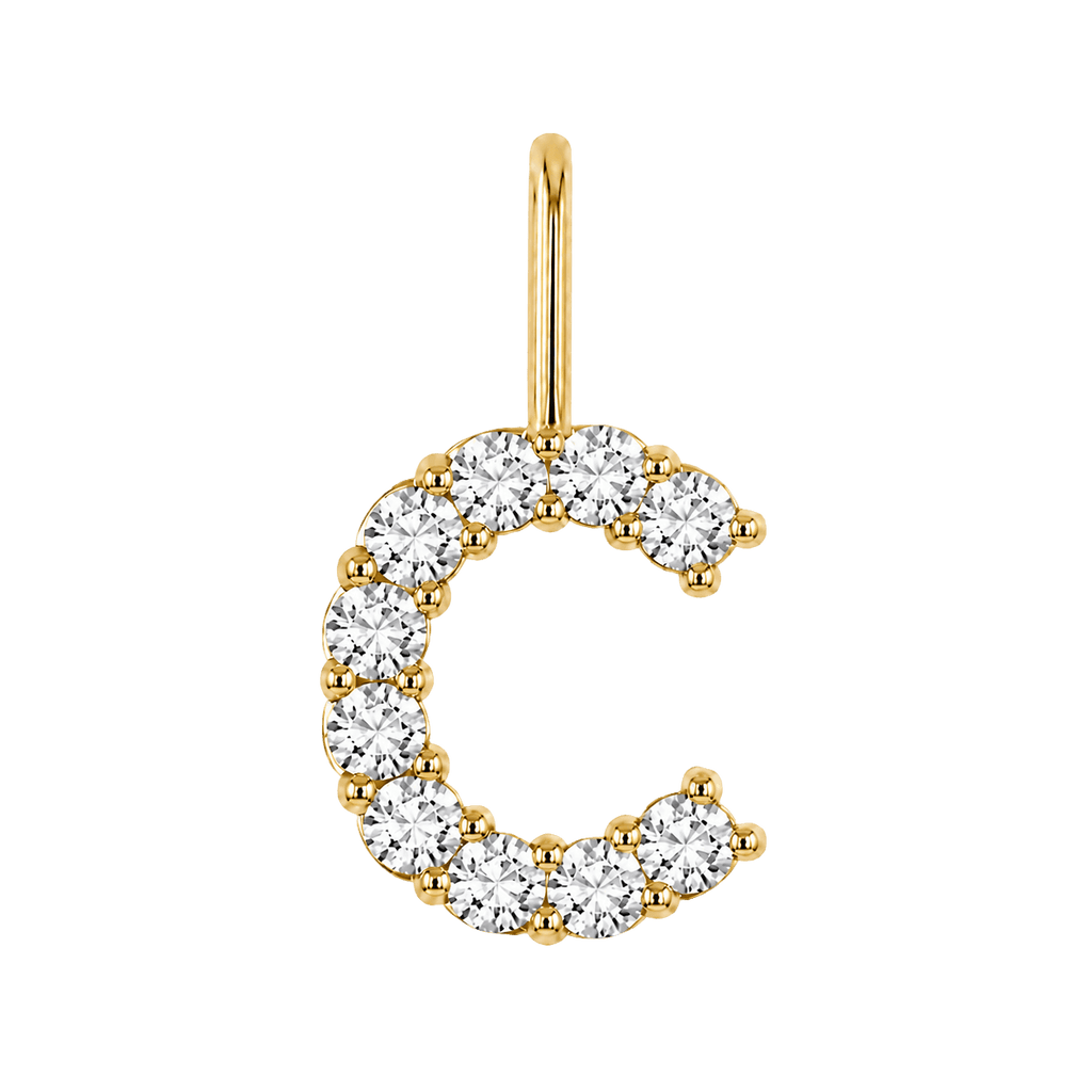 Diamond Initial Charm E118016