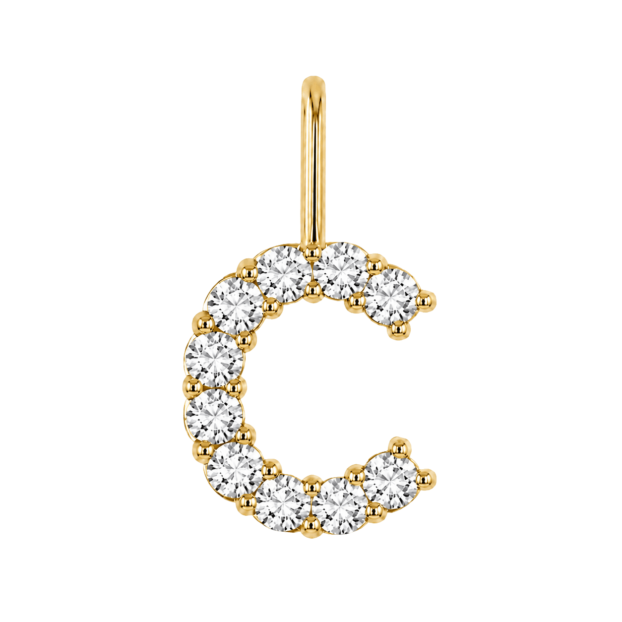 Diamond Initial Charm E118016