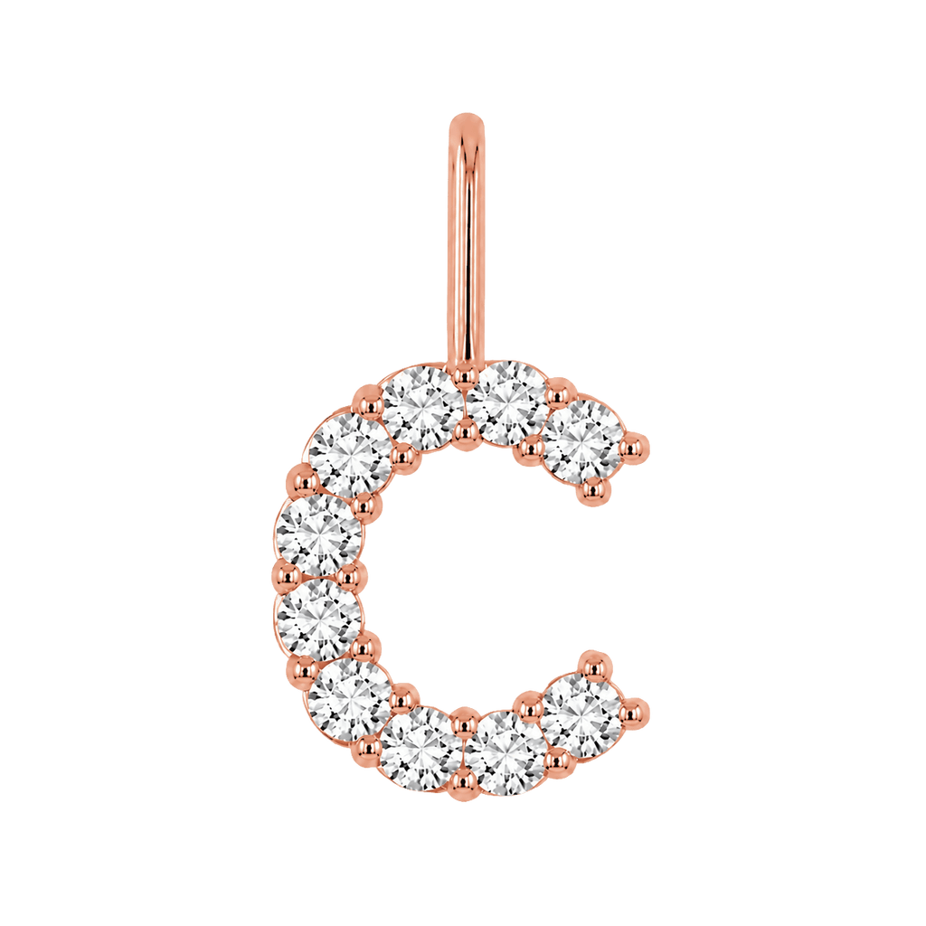 Diamond Initial Charm E118016