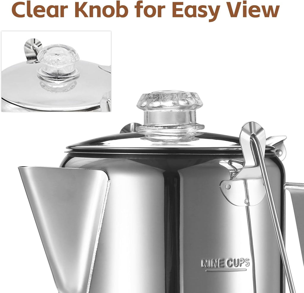 1.2L Stainless Steel Coffee Percolator J3996