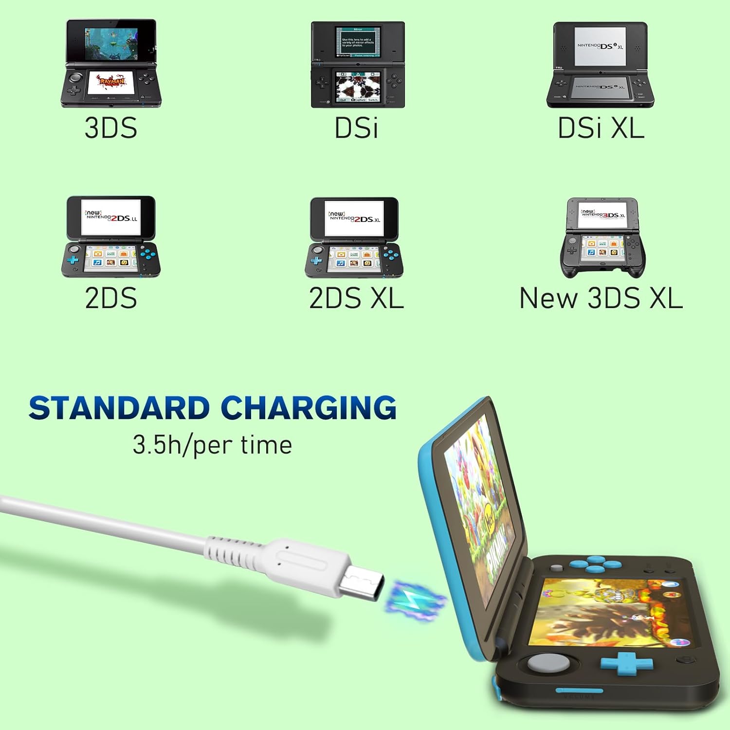 AC Charger Power Adapter Compatible with Nintendo 3DS A4959