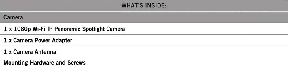 1080p Panoramic Wi-Fi IP Camera with 140° Wide Angle View and 2-Way Audio B11017