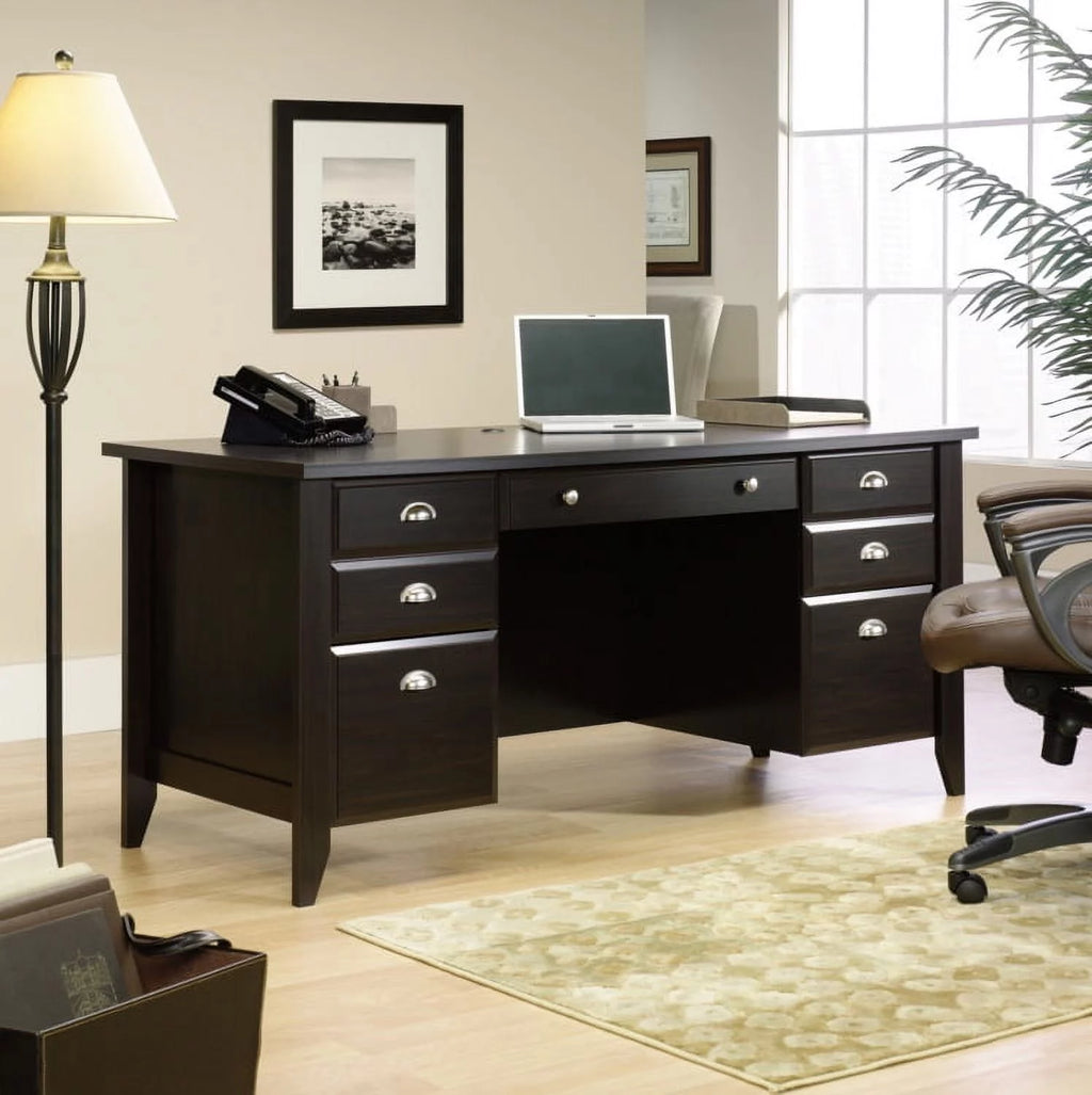 Executive Desk, Jamocha Wood Finish W363