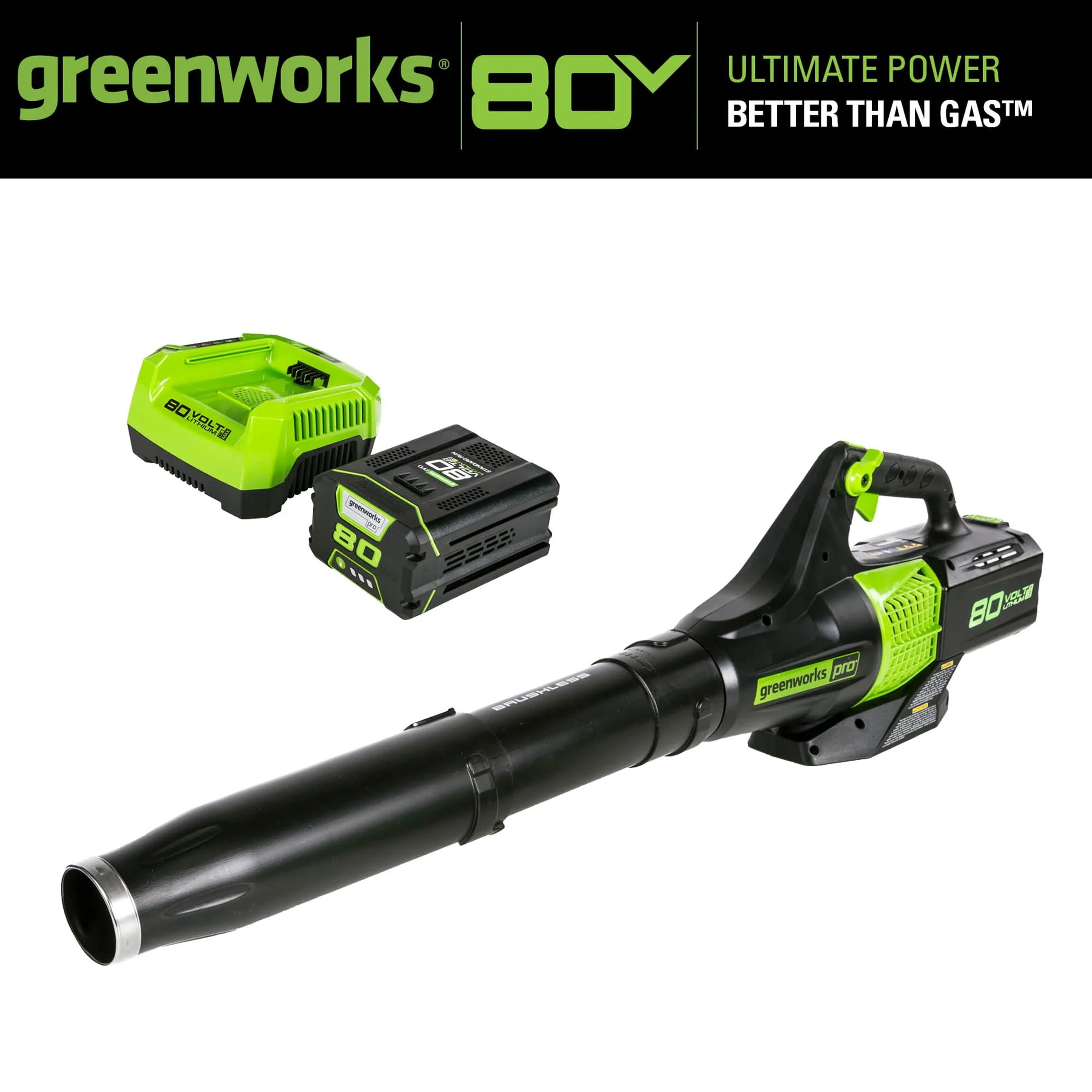80V Brushless Leaf Blower with 2.5 Ah Battery & Charger S905655