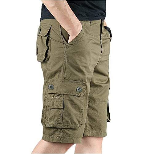 Men Cargo Shorts Below Knee Relaxed Fit Casual Stretch Big and Tall Tactical Work Shorts Hiking Overalls R8565