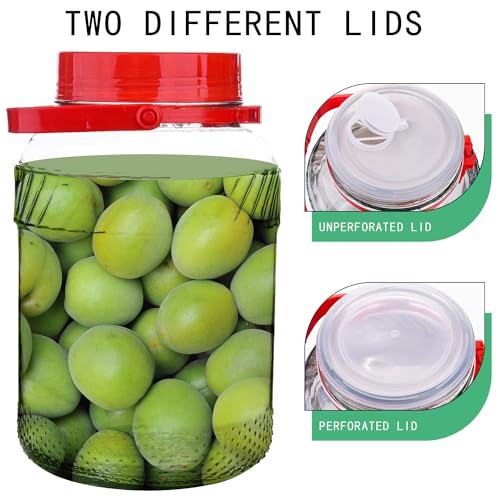2 Pack 128 oz Glass Mason Jars with Lids H870