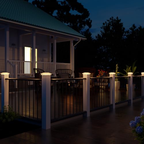 12pack Solar Post Cap Light for 4x4 5x5 6x6 Wooden Vinyl Post O50776