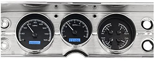 Black Alloy Analog Dash Gauges Kit I297