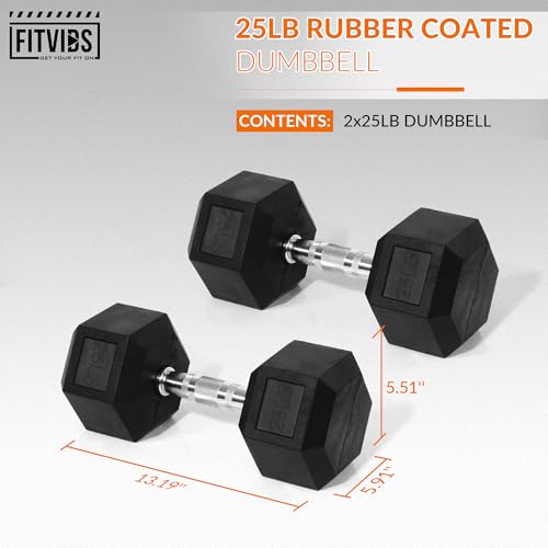 Set of 2 Anti-Slip Cast Iron Hex Dumbbell W248070