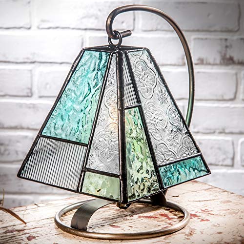 Tiffany Styled Stained Glass Accent Night Light Table Top Lamp I9641