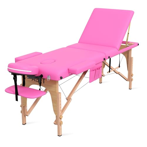 Black 3 Fold Portable Massage Table with Carrying Bag V710037